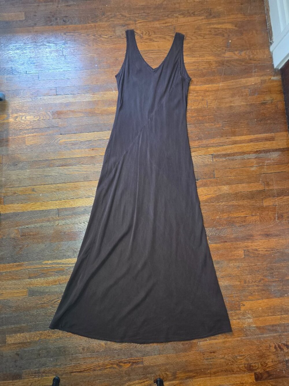 The J. Peterman Company Vintage Brown Sleeveless Maxi Dress - Picture 2 of 5